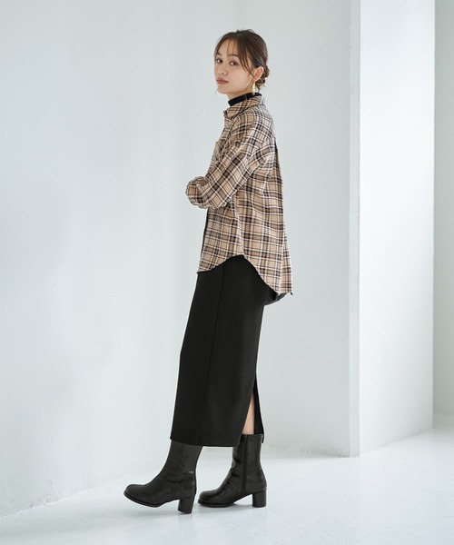 STYLE DELI(スタイルデリ)の「立体ステッチチェック柄シャツ(シャツ/ブラウス・レディース・ブラック系その他/ベージュ系その他・FREE)」の18枚目の写真