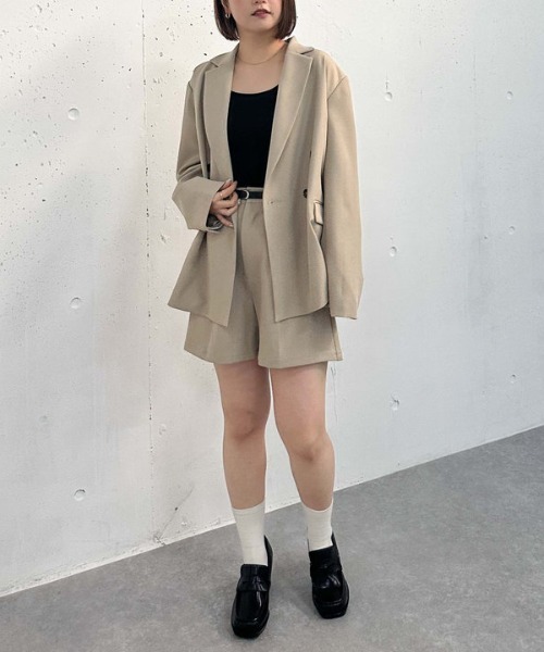 archives（アルシーヴ）の「【25ss/セットアップ対応】ダブルブレストテーラードジャケット（テーラードジャケット・レディース・ベージュ/グレー/ブラック・MEDIUM）」の9枚目の写真