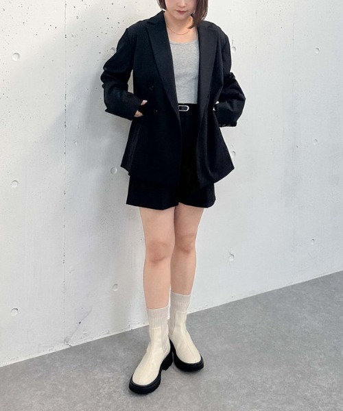 archives（アルシーヴ）の「【25ss/セットアップ対応】ダブルブレストテーラードジャケット（テーラードジャケット・レディース・ベージュ/グレー/ブラック・MEDIUM）」の13枚目の写真