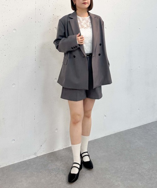 archives（アルシーヴ）の「【25ss/セットアップ対応】ダブルブレストテーラードジャケット（テーラードジャケット・レディース・ベージュ/グレー/ブラック・MEDIUM）」の21枚目の写真