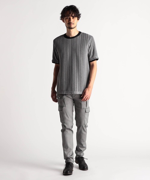 NICOLE CLUB FOR MEN（ニコルクラブフォーメン）の「ラッセルレースアンサンブルTシャツ（Tシャツ/カットソー・メンズ・ブルー系/グリーン系/ブラック/グレー系・MEDIUM/X-LARGE/LARGE）」の6枚目の写真