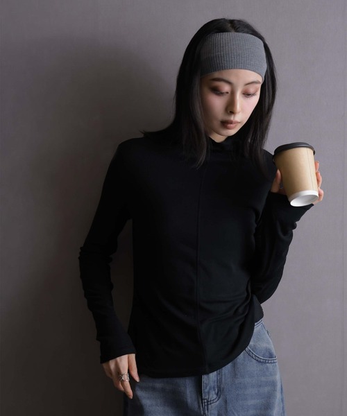 Ulysses(ユリシス)の「ハイネックカットソー(Tシャツ/カットソー・レディース・ホワイト/ブラック・M/L)」の18枚目の写真