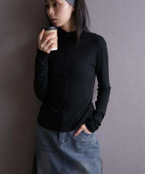 Ulysses(ユリシス)の「ハイネックカットソー(Tシャツ/カットソー・レディース・ホワイト/ブラック・M/L)」の16枚目の写真