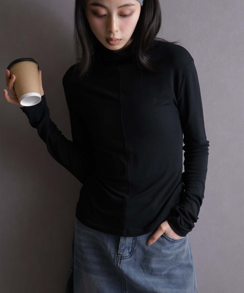 Ulysses(ユリシス)の「ハイネックカットソー(Tシャツ/カットソー・レディース・ホワイト/ブラック・M/L)」の15枚目の写真