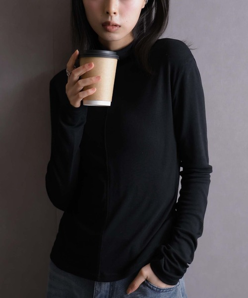 Ulysses(ユリシス)の「ハイネックカットソー(Tシャツ/カットソー・レディース・ホワイト/ブラック・M/L)」の14枚目の写真