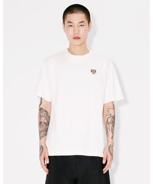 Kenzo ★ エンブロイダリー Tシャツ KENZO Happy Tiger' エンブロイダリー オーバーサイズ Tシャツ