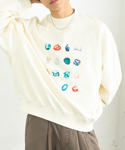 セール】Gem Stone Cropped Sweat（スウェット）｜SENSE OF PLACE by
