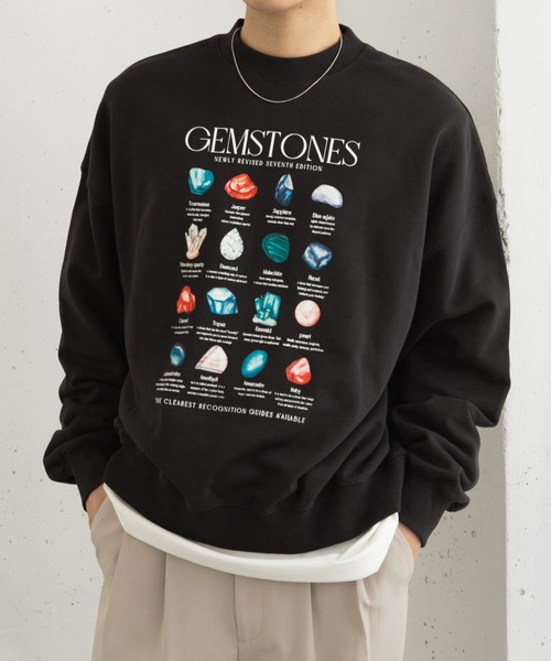 SENSE OF PLACE by URBAN RESEARCH(センスオブプレイスバイアーバンリサーチ)の「Gem Stone Cropped Sweat(スウェット・メンズ・ブラック/グレー/アイボリー・MEDIUM/LARGE)」の19枚目の写真