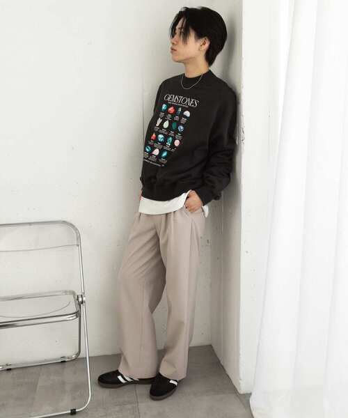 SENSE OF PLACE by URBAN RESEARCH(センスオブプレイスバイアーバンリサーチ)の「Gem Stone Cropped Sweat(スウェット・メンズ・ブラック/グレー/アイボリー・MEDIUM/LARGE)」の22枚目の写真