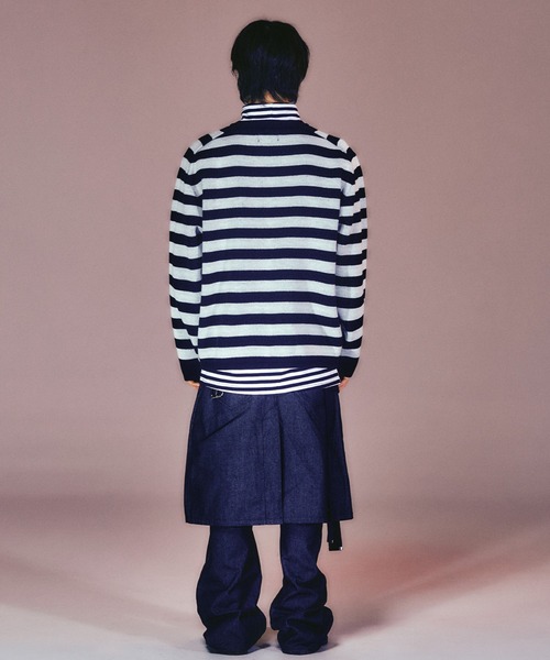 ニット セーター A'GEM/9 × .kom 「NICE GHOST CLUB/ナイスゴーストクラブ」 SKULL RABBIT STRIPE KN A'GEM/9 × .kom 『NICE GHOST CLUB/ナイスゴーストクラブ