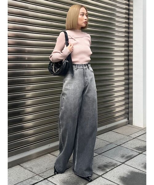 MURUA（ムルーア）の「ロゴモチーフギャザーショルダーバッグ（ショルダーバッグ・レディース・ブラック/シルバー・FREE）」の13枚目の写真