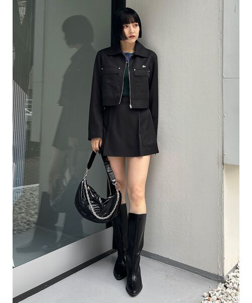 MURUA（ムルーア）の「ロゴモチーフギャザーショルダーバッグ（ショルダーバッグ・レディース・ブラック/シルバー・FREE）」の19枚目の写真