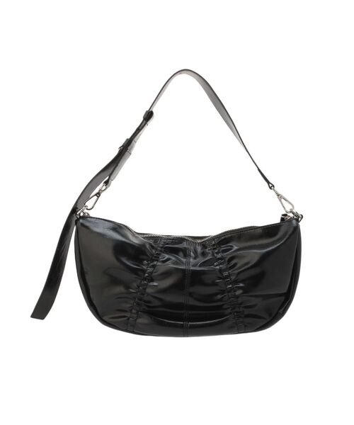 MURUA（ムルーア）の「ロゴモチーフギャザーショルダーバッグ（ショルダーバッグ・レディース・ブラック/シルバー・FREE）」の21枚目の写真