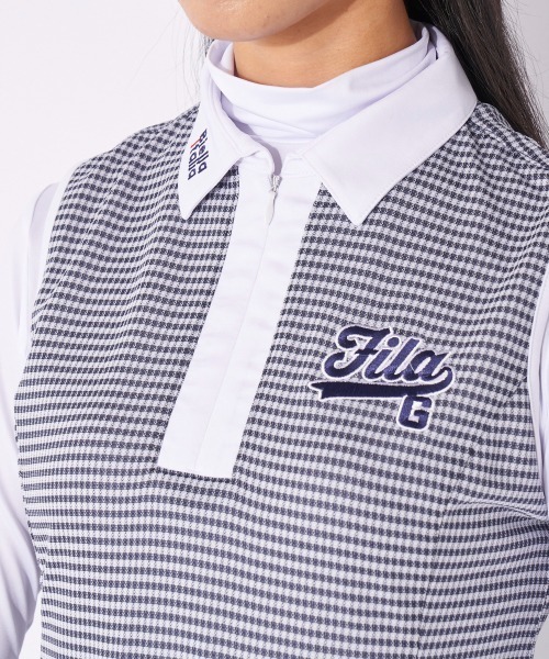 FILA GOLF(フィラゴルフ )の「チェック柄ノースリーブワンピース(ショート丈インナーシャツセット)(ワンピース・レディース・レッド/ネイビー・MEDIUM/LARGE/X-LARGE)」の10枚目の写真