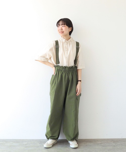 PAR ICI（パーリッシィ）の「ダンプグランジウォッシュ 吊りパンツ（その他パンツ・レディース・チャコールグレー/カーキ・FREE）」の7枚目の写真