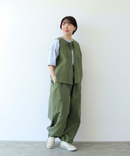 PAR ICI（パーリッシィ）の「ダンプグランジウォッシュ 吊りパンツ（その他パンツ・レディース・チャコールグレー/カーキ・FREE）」の6枚目の写真