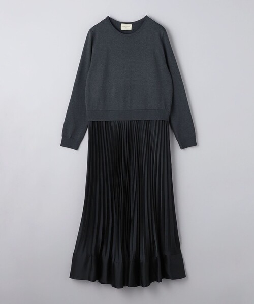 UNITED ARROWS（ユナイテッドアローズ）の「コンビ プリーツ ワンピース（ワンピース・レディース・ネイビー/ダークグレー・FREE）」の13枚目の写真