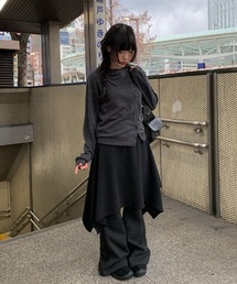 anyonemore | エンボスクエアレイヤードミディスカート(スカート)