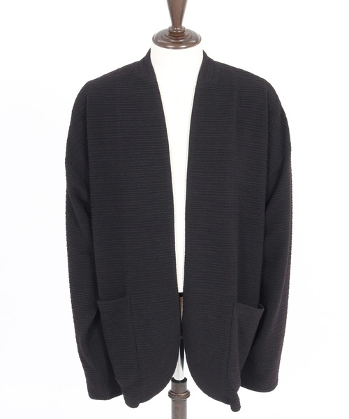 Magine(マージン)の「mj10547- Deformed Knitting Jacquard Collarless Jacket ノーカラージャケット(ノーカラージャケット・メンズ・チャコールグレー/ブラック/ミックスグレー・44/46/48)」の18枚目の写真