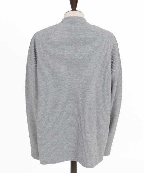 Magine(マージン)の「mj10547- Deformed Knitting Jacquard Collarless Jacket ノーカラージャケット(ノーカラージャケット・メンズ・チャコールグレー/ブラック/ミックスグレー・44/46/48)」の21枚目の写真