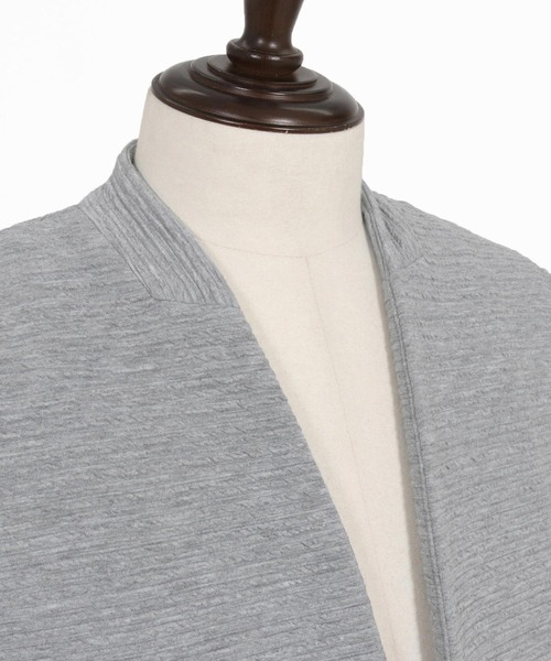 Magine(マージン)の「mj10547- Deformed Knitting Jacquard Collarless Jacket ノーカラージャケット(ノーカラージャケット・メンズ・チャコールグレー/ブラック/ミックスグレー・44/46/48)」の22枚目の写真