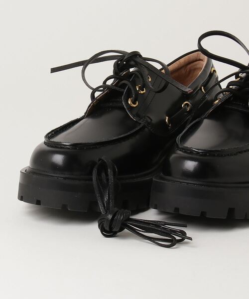ARTESANOS（アルテサノス）の「ARTESANOS 3 EYELET MOCCASIN アルテサノス ガラスレザー 3アイレット モカシン（モカシン/デッキシューズ・レディース・ブラック・37/38/39/36）」の17枚目の写真