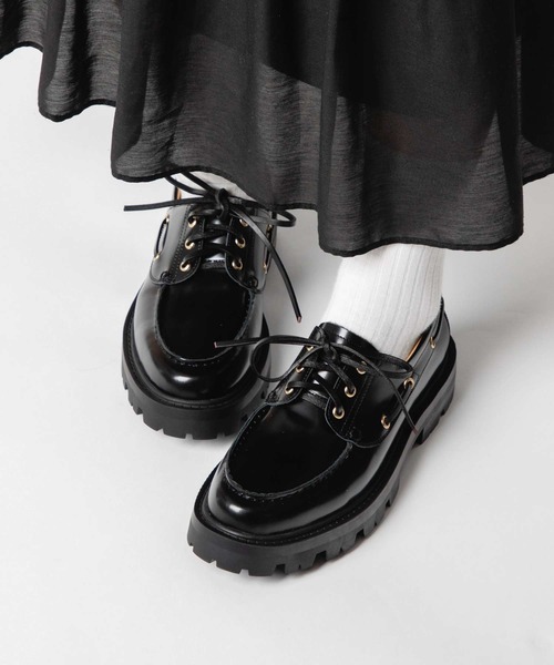 セール】ARTESANOS 3 EYELET MOCCASIN アルテサノス ガラスレザー 3