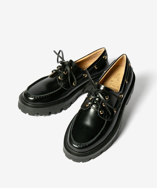 ARTESANOS（アルテサノス）の「ARTESANOS 3 EYELET MOCCASIN アルテサノス ガラスレザー 3アイレット モカシン（モカシン/デッキシューズ・レディース・ブラック・37/38/39/36）」の19枚目の写真