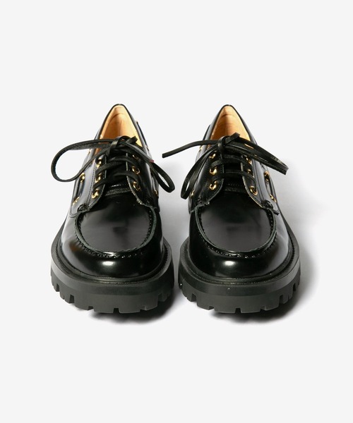 ARTESANOS（アルテサノス）の「ARTESANOS 3 EYELET MOCCASIN アルテサノス ガラスレザー 3アイレット モカシン（モカシン/デッキシューズ・レディース・ブラック・37/38/39/36）」の7枚目の写真