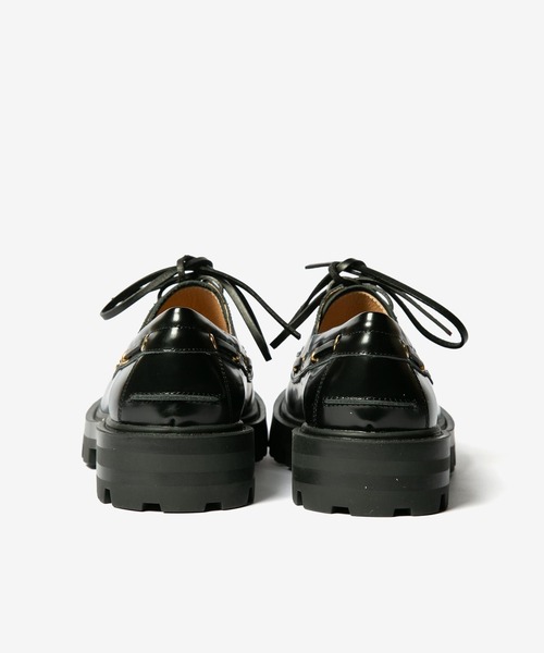 ARTESANOS（アルテサノス）の「ARTESANOS 3 EYELET MOCCASIN アルテサノス ガラスレザー 3アイレット モカシン（モカシン/デッキシューズ・レディース・ブラック・37/38/39/36）」の8枚目の写真