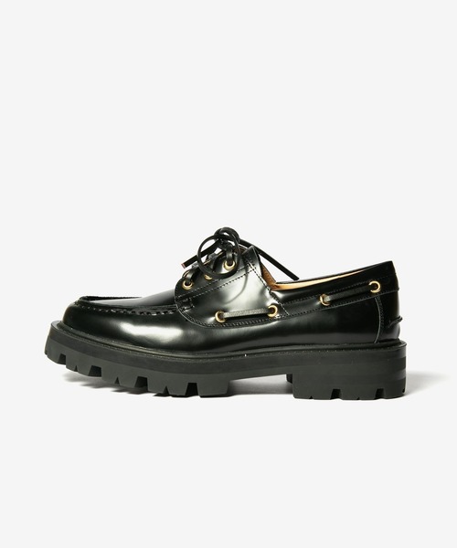 ARTESANOS（アルテサノス）の「ARTESANOS 3 EYELET MOCCASIN アルテサノス ガラスレザー 3アイレット モカシン（モカシン/デッキシューズ・レディース・ブラック・37/38/39/36）」の9枚目の写真