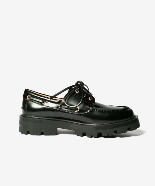 ARTESANOS（アルテサノス）の「ARTESANOS 3 EYELET MOCCASIN アルテサノス ガラスレザー 3アイレット モカシン（モカシン/デッキシューズ・レディース・ブラック・37/38/39/36）」の10枚目の写真