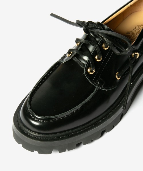 ARTESANOS（アルテサノス）の「ARTESANOS 3 EYELET MOCCASIN アルテサノス ガラスレザー 3アイレット モカシン（モカシン/デッキシューズ・レディース・ブラック・37/38/39/36）」の12枚目の写真
