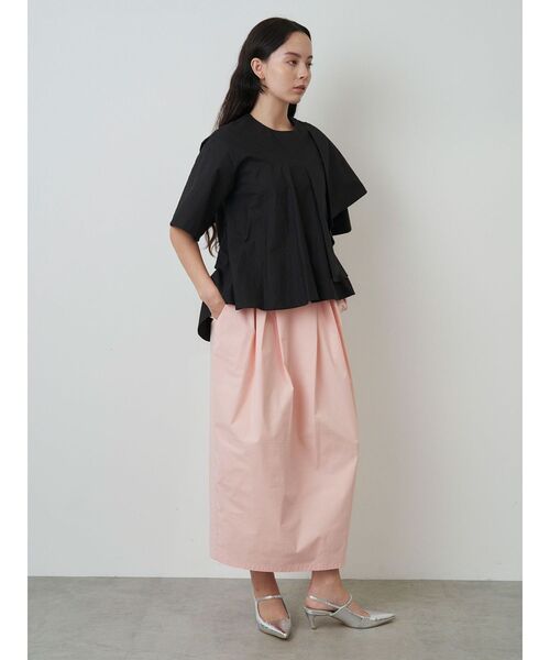 ELENDEEK（エレンディーク）の「バレルシルエットスカート（スカート・レディース・ブラック/アイボリー/ピンク・02/01）」の7枚目の写真