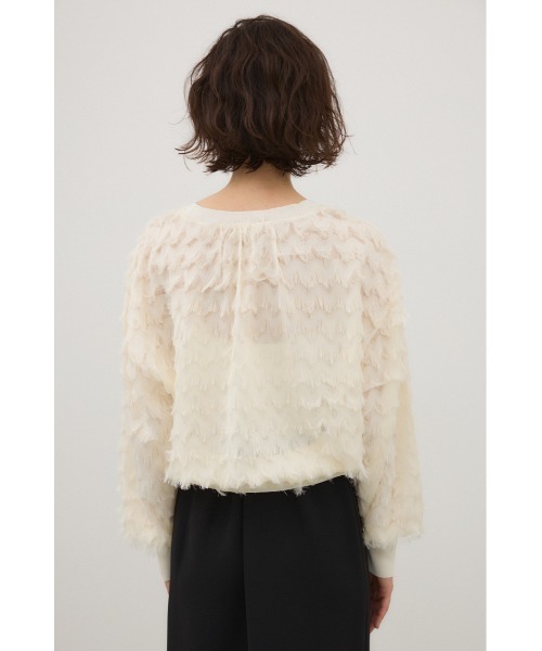 crie conforto(クリーコンフォルト)の「カットジャガードプルオーバー 秋服 / 冬服 / 長袖(Tシャツ/カットソー・レディース・ブラック/アイボリー・FREE)」の19枚目の写真