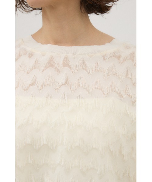 crie conforto(クリーコンフォルト)の「カットジャガードプルオーバー 秋服 / 冬服 / 長袖(Tシャツ/カットソー・レディース・ブラック/アイボリー・FREE)」の20枚目の写真