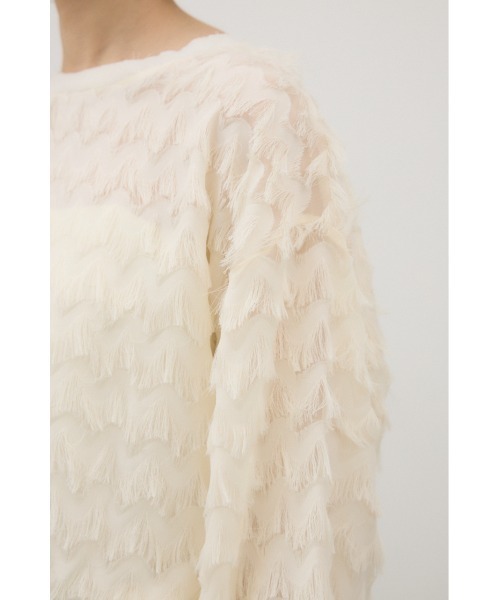 crie conforto(クリーコンフォルト)の「カットジャガードプルオーバー 秋服 / 冬服 / 長袖(Tシャツ/カットソー・レディース・ブラック/アイボリー・FREE)」の21枚目の写真