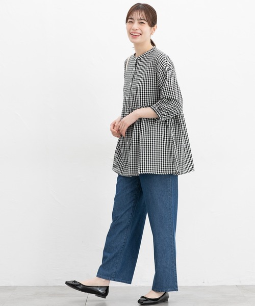 Honeys（ハニーズ）の「デニムイージーパンツ（デニムパンツ・レディース・ブラック/ライトブルー/ライトインディゴブルー/アイボリー・M/LL/L/3L/S）」の13枚目の写真