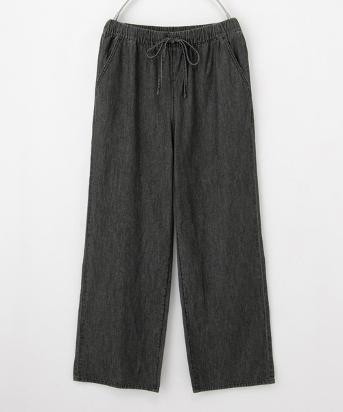 Honeys（ハニーズ）の「デニムイージーパンツ（デニムパンツ・レディース・ブラック/ライトブルー/ライトインディゴブルー/アイボリー・M/LL/L/3L/S）」の15枚目の写真