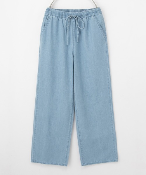 Honeys（ハニーズ）の「デニムイージーパンツ（デニムパンツ・レディース・ブラック/ライトブルー/ライトインディゴブルー/アイボリー・M/LL/L/3L/S）」の17枚目の写真