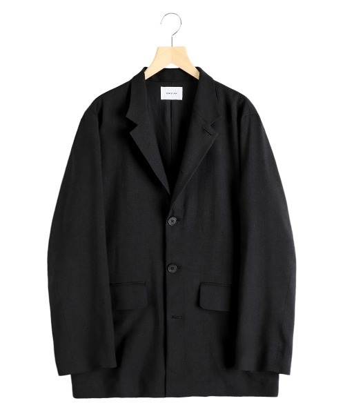 PORT BY ARK（ポートバイアーク）の「PORT BY ARK / ポートバイアーク：Linen Wool Gabardine Jacket：PO17-J001[COR]（テーラードジャケット・メンズ・ベージュ系その他/ブラック・1/2）」の15枚目の写真