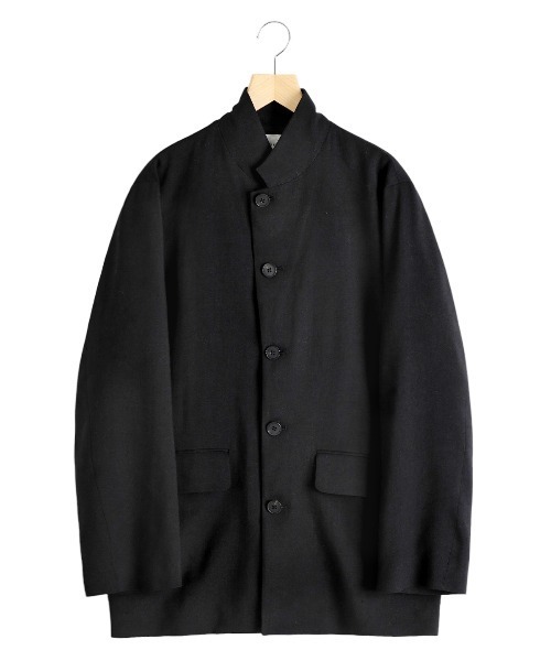 PORT BY ARK（ポートバイアーク）の「PORT BY ARK / ポートバイアーク：Linen Wool Gabardine Jacket：PO17-J001[COR]（テーラードジャケット・メンズ・ベージュ系その他/ブラック・1/2）」の22枚目の写真