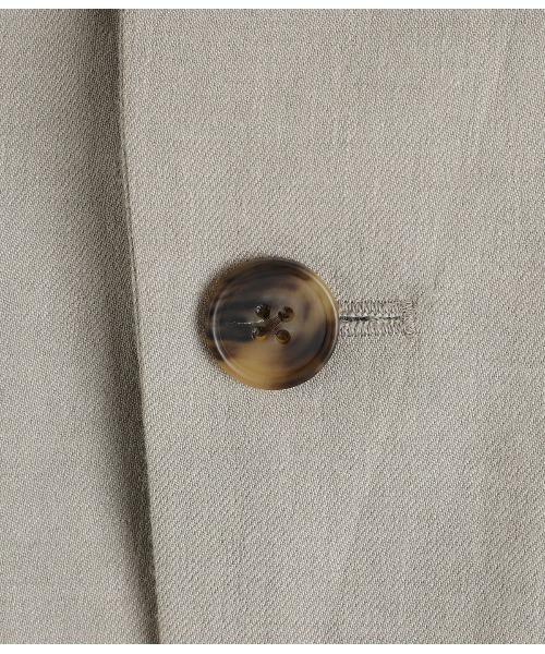 PORT BY ARK（ポートバイアーク）の「PORT BY ARK / ポートバイアーク：Linen Wool Gabardine Jacket：PO17-J001[COR]（テーラードジャケット・メンズ・ベージュ系その他/ブラック・1/2）」の3枚目の写真