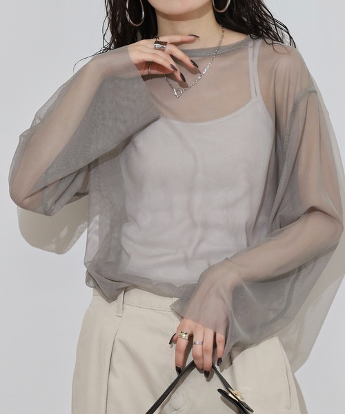 hunch(ハンチ)の「hunch リバーシブルパワーネット(その他トップス・レディース・ベージュ系/ブラック×グレー/グリーン×ピンク・FREE)」の3枚目の写真
