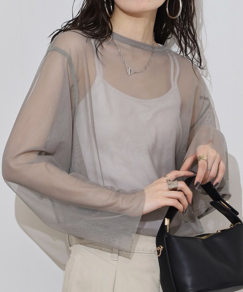 hunch(ハンチ)の「hunch リバーシブルパワーネット(その他トップス・レディース・ベージュ系/ブラック×グレー/グリーン×ピンク・FREE)」の12枚目の写真