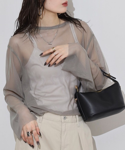 hunch(ハンチ)の「hunch リバーシブルパワーネット(その他トップス・レディース・ベージュ系/ブラック×グレー/グリーン×ピンク・FREE)」の13枚目の写真
