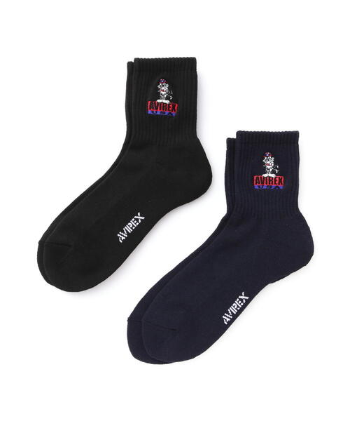 AVIREX（アヴィレックス）の「《直営店限定》TOM CAT AVIREX USA SOX / トムキャット 靴下 / アヴィレックス（ソックス/靴下・メンズ・ブラック/ホワイト・FREE）」の6枚目の写真