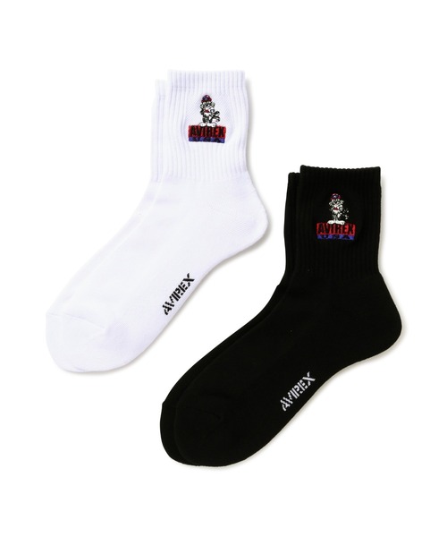 AVIREX（アヴィレックス）の「《直営店限定》TOM CAT AVIREX USA SOX / トムキャット 靴下 / アヴィレックス（ソックス/靴下・メンズ・ブラック/ホワイト・FREE）」の5枚目の写真