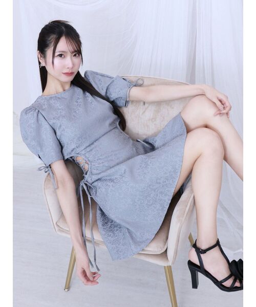 EATME（イートミー）の「サイドレースアップワンピース（ワンピース・レディース・ブルー/ブラック/アイボリー・SMALL/MEDIUM）」の13枚目の写真