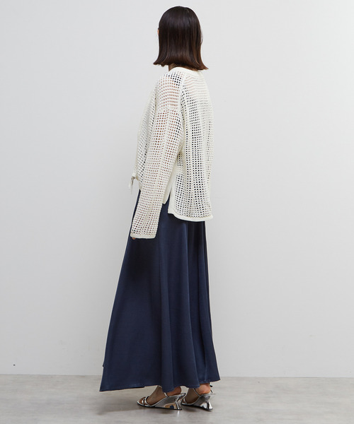 SOFFITTO（ソフィット）の「ジップ付きメッシュ編みニットカーディガン（カーディガン/ボレロ・レディース・オフホワイト/ブルー/ブラック・FREE）」の12枚目の写真